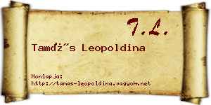 Tamás Leopoldina névjegykártya